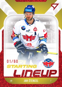 Jan Stencel Ceske Budejovice Tipsport ELH 2022/23 SportZoo 2. serie Starting LINEUP 2nd PERIOD /60 #SL-14